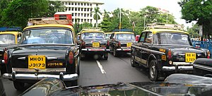 Taxis Fiat Premier Padmini en 2007 à Mumbai (ex Bombay)