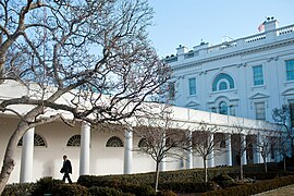 Columnata oeste en la Casa Blanca