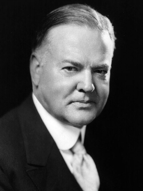 Image: President Hoover portrait (cropped)