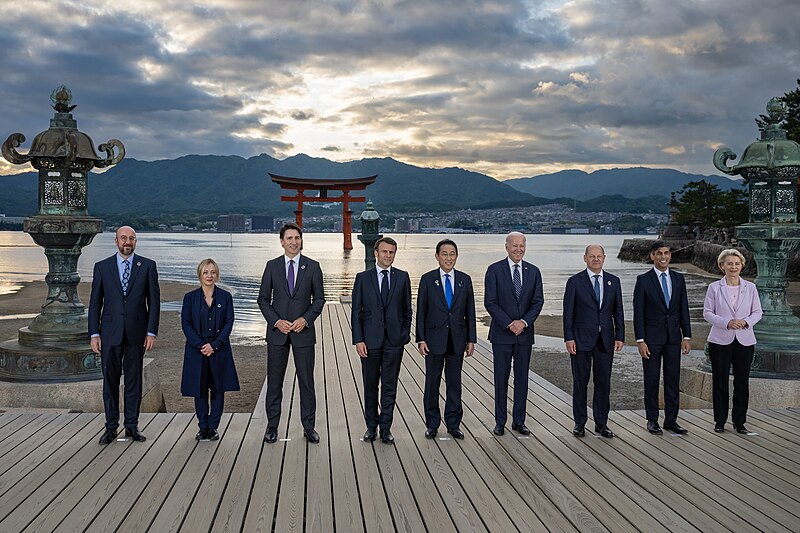 File:President Joe Biden toured the 1,400-year-old Itsukushima Shrine in Hiroshima with G7 leaders (01).jpg