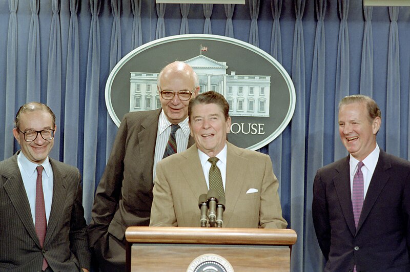 File:President Ronald Reagan announcing the nomination of Alan Greenspan as Chairman of the Board of Governors of the Federal Reserve Board.jpg