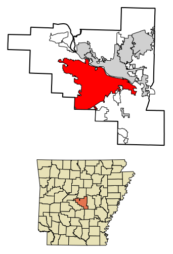 File:Pulaski County Arkansas Incorporated and Unincorporated areas Little Rock Highlighted 0541000.svg