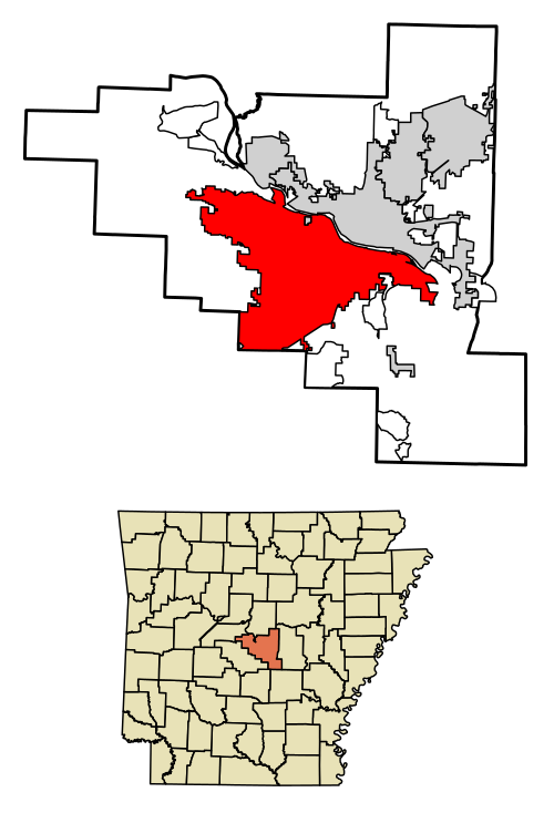 Location within Pulaski County