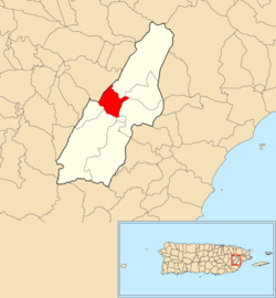 Quebrada Arenas, Las Piedras, Puerto Rico locator map.png