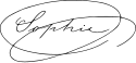 Sophia of Nassau's signature