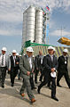 RIAN archive 404296 Mintimer and Airat Shaimiyev at the Arsk Asphalt Concrete Plant during the launch of new asphalt mixers.jpg