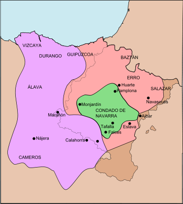 File:Reparto del reino de Navarra tras la muerte de Sancho IV El de Peñalén.svg