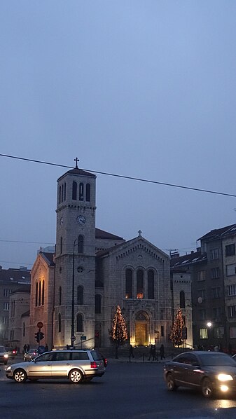 File:Saint Joseph's Church at night in Sarajevo.JPG