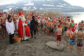 Day 82: Samichlaus swimming, Merlischachen, Switzerland