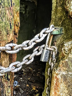 Lock and secret door in the Mortar Battery, Sandy Hook, NJ