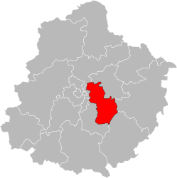 Canton de Changé - Carte