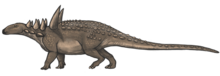 Life restoration of the Early Cretaceous armored dinosaurs Sauropelta Sauropelta reconstruction.png