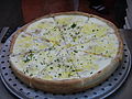 A Sbarro white cheese pizza