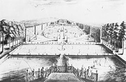 View of the park and the orangery, around 1730 SchlossHertenGartenanlagen.jpg