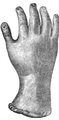 Bronzene Schwurhand aus einem Tempelinventar
