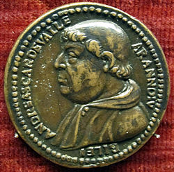 Romeinse school, medaille van Andrea della Valle, kardinaal.JPG