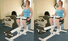 Seated calf raise machine SeatedCalfRaiseMachineExercise.JPG