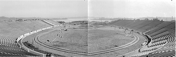 Husky Stadium under construction in 1920.