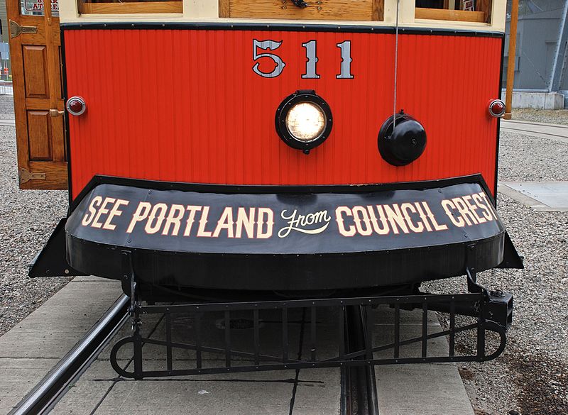 File:See Portland from Council Crest - on front of Portland Vintage Trolley car 511.jpg