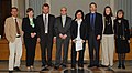From the left (od lewej): Tomasz Ganicz (Wikimedia Polska), Barbara Szczepańska, Alek Tarkowski (CC-Poland), Jarosław Lipszyc (Fundacja Nowoczesna Polska), Bożena Bednarek-Michalska (EBiB), Richard Baraniuk (Rice Univ., Connexions), Melissa Hagemann (Open Society Institute), Susan D'Antoni (UNESCO).