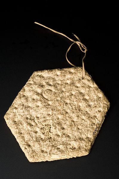 Hexagonal hardtack produced by the Royal Navy for the British Arctic Expedition