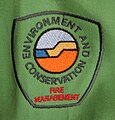 Authorised CALM Officer under Bush Fire Act shoulder patch for Western Australia Department of Environment and Conservation staff fire Personal Protective Equipment vest, 2013.