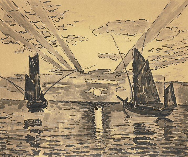 File:Signac - Les Thoniers, Soleil couchant. Groix, lot.325.jpg