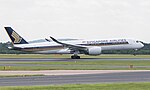 Singapore Airlines A350-941 (9V-SME) taking off from Manchester Airport (2).jpg
