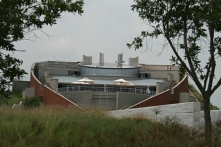 The viewing deck of the Tumulus at Maropeng Centre