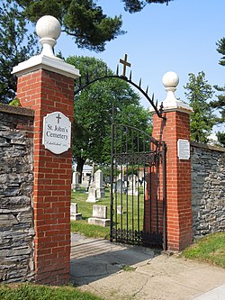 St Johns Cemetery 3rd Street Entrance 2012.jpg