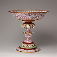 Cup, 1837, imitating Renaissance metalwork and Limoges enamel