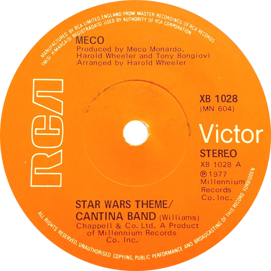 File:Star Wars Theme Cantina Band by Meco UK 7-inch single side-A.tif