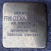 Stolperstein für Franziska Strauß geb. Reichenberg