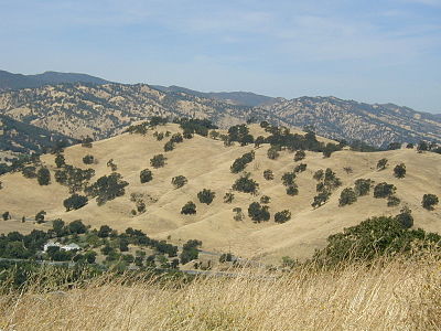 Vacaville Hills during summer