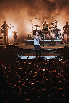 Dons performing on stage in 2017