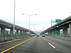 The Dr. Sun Yat-sen Memorial Freeway in Taipei, Taiwan