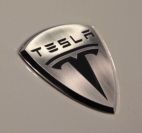 Tesla Motors insignia as seen on a Tesla Roadster, c. 2010