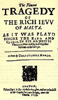 <i>The Jew of Malta</i> c. 1590 play by Christopher Marlowe