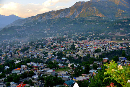 The picturesque view of Muzaffarabad city