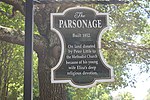 The Parsonage was constructed by Peter Little in honor of his wife, Eliza, a dedicated Methodist. The Parsonage sign in Natchez, MS IMG 6966.JPG