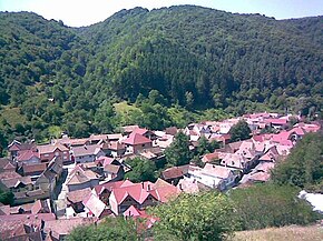Vedere panoramică asupra satului Tilișca