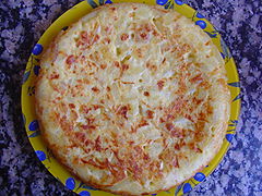 Tortilla de patatas with a less-fried finish