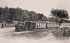 Locomotiva „Jeanette” cu o mașină de vară de tip KE (în jurul anului 1910)