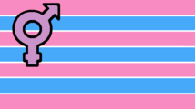 Johnathan Andrew's trans flag.