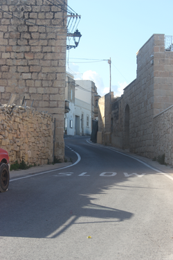 "Triq Wied iz-Ziju". The main road within Ħal Tmiem