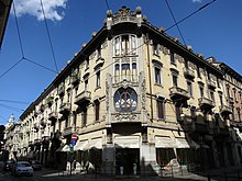 The Florio House on Bertola Street at the corner of San Francesco d'Assisi Street by G. Velati Bellini Turin-RueSaintFrancoisDAssise-RueAntonioBertola.jpg