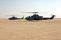 Two Cobras preparing to take off during training