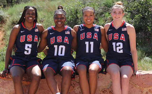 USA U18 3x3 team 2014. De'janae Boykin, Arike Ogunbowale, Napheesa Collier, Katie Lou Samuelson
