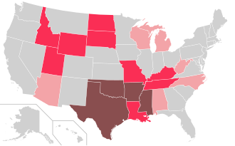 States with trigger laws or pre-Roe bans on abortion that made abortion illegal in the state following Roe v. Wade being overturned.
Trigger laws
Trigger laws and pre-Roe laws
Pre-Roe laws US state abortion trigger laws.svg