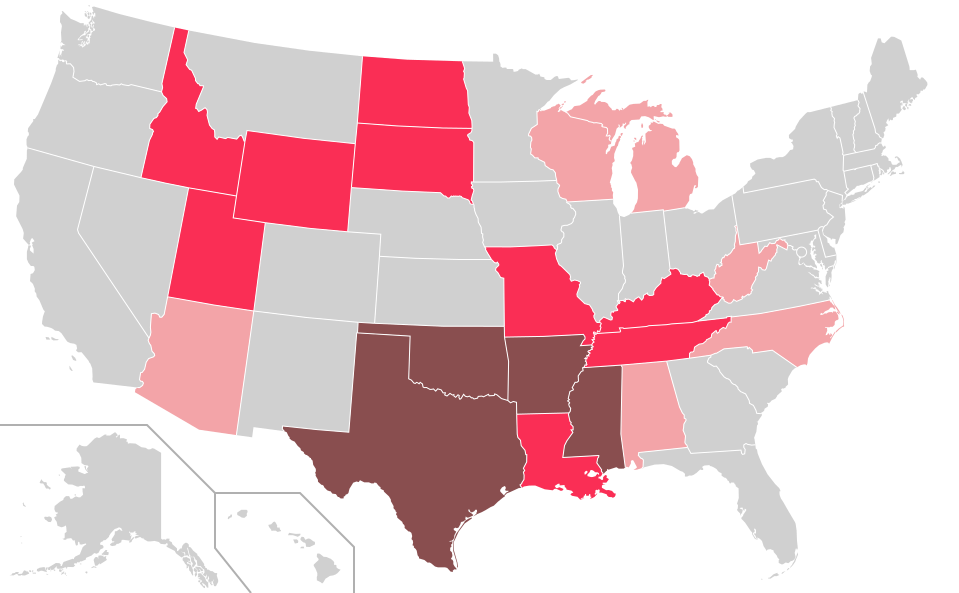 US state abortion bans